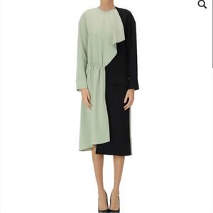 NWT Tibi two tone dress pistachio black sz 4